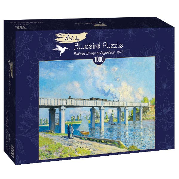 [จิ๊กซอว์พร้อมส่ง ขายดี] Bluebird Puzzle - Jigsaw Railway Bridge at Argenteuil,1873/Claude Monet ขนาด 1000 ชิ้น