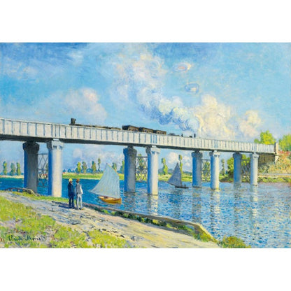 [จิ๊กซอว์พร้อมส่ง ขายดี] Bluebird Puzzle - Jigsaw Railway Bridge at Argenteuil,1873/Claude Monet ขนาด 1000 ชิ้น