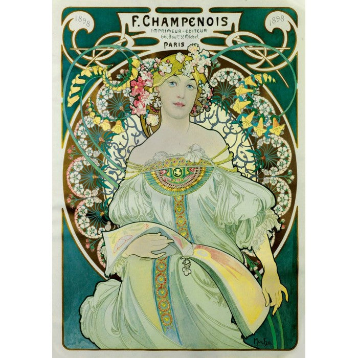 [จิ๊กซอว์พร้อมส่ง ขายดี] Bluebird Puzzle - Jigsaw Daydream, 1897 / Mucha ขนาด 1000 ชิ้น