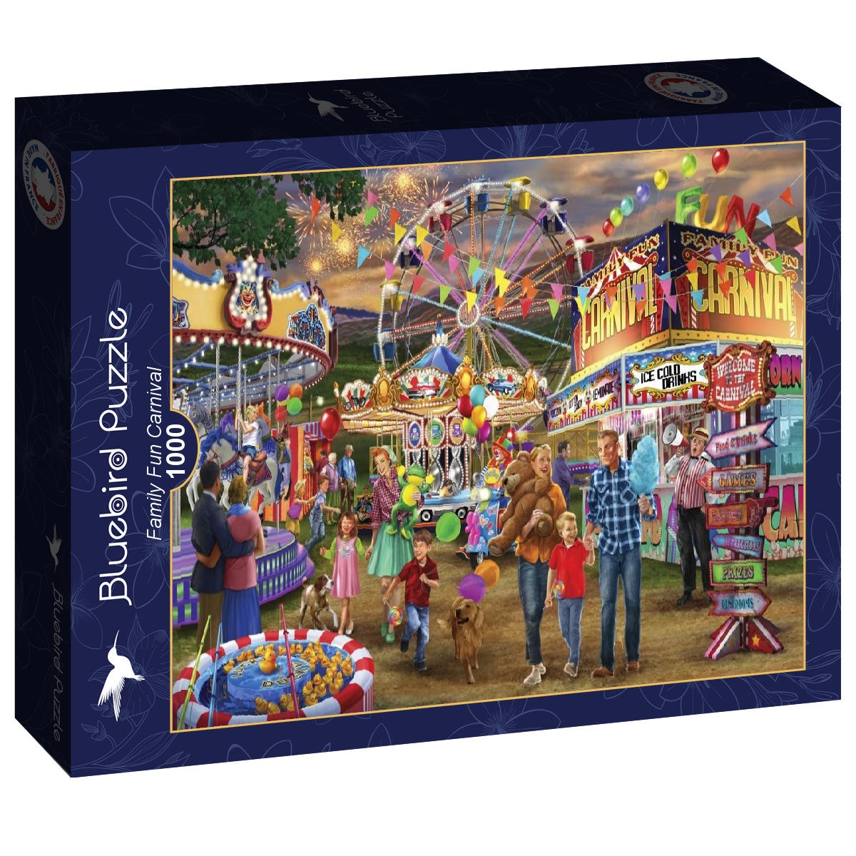 [จิ๊กซอว์พร้อมส่ง ขายดี] Bluebird Puzzle - Jigsaw Family Fun Carnival by Bigelow ขนาด 1000 ชิ้น