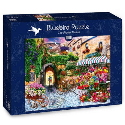[จิ๊กซอว์พร้อมส่ง ขายดี] Bluebird Puzzle - Jigsaw The Flower Market by Jayson Taylor ขนาด 1000 ชิ้น