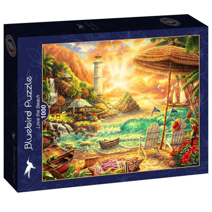 [จิ๊กซอว์พร้อมส่ง ขายดี] Bluebird Puzzle - Jigsaw Love the Beach by Chuck Pinson ขนาด 1000 ชิ้น