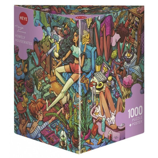 [จิ๊กซอว์พร้อมส่ง ขายดี] HEYE - Jigsaw Homely Housemates by Tiurina ขนาด 1000 ชิ้น