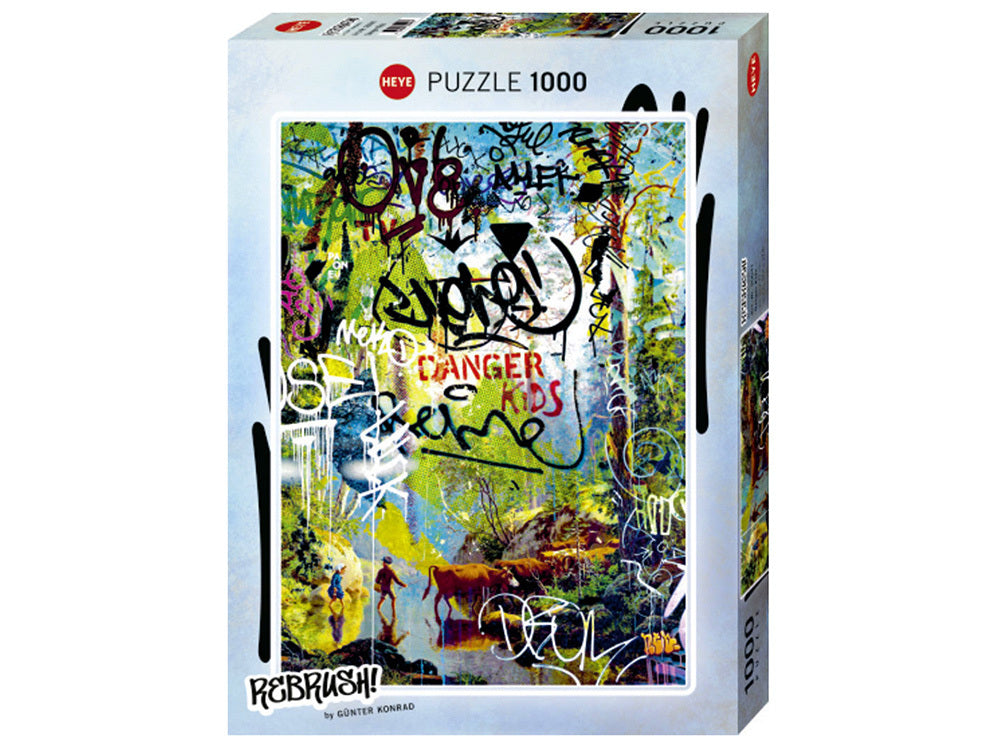 [จิ๊กซอว์พร้อมส่ง ขายดี] HEYE - Jigsaw Rebrush! : Danger Kids by Gunter Konrad ขนาด 1000 ชิ้น