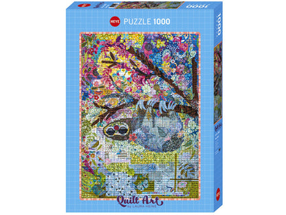 [จิ๊กซอว์พร้อมส่ง ขายดี] HEYE - Jigsaw Quilt Art : Sewn Sloth by Laura Heine ขนาด 1000 ชิ้น
