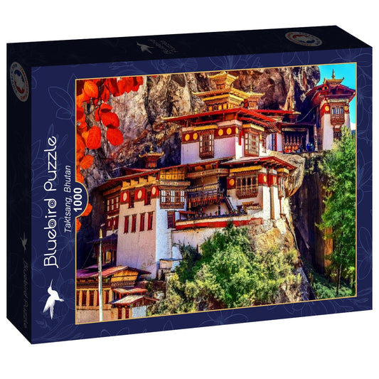 [จิ๊กซอว์พร้อมส่ง ขายดี] Bluebird Puzzle - Jigsaw Taktsang, Bhutan by Suketdedhia ขนาด 1000 ชิ้น