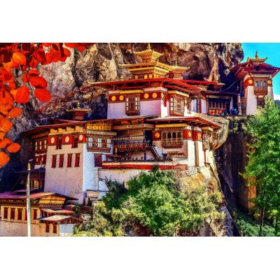 [จิ๊กซอว์พร้อมส่ง ขายดี] Bluebird Puzzle - Jigsaw Taktsang, Bhutan by Suketdedhia ขนาด 1000 ชิ้น