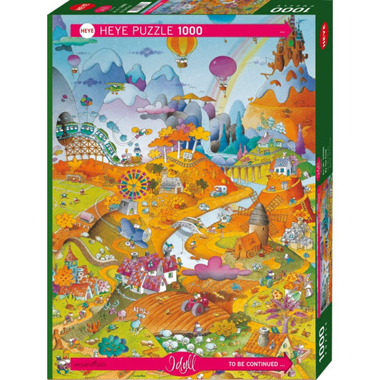 [จิ๊กซอว์พร้อมส่ง ขายดี] HEYE - Jigsaw Idyll : By The Field by Mordillo ขนาด 1000 ชิ้น