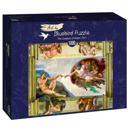 [จิ๊กซอว์พร้อมส่ง ขายดี] Bluebird Puzzle - Jigsaw The Creation of Adam,1511 by Michelangelo ขนาด 1000 ชิ้น