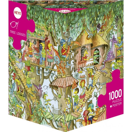 [จิ๊กซอว์พร้อมส่ง ขายดี] HEYE - Jigsaw Tree Lodges by Paul ขนาด 1000 ชิ้น