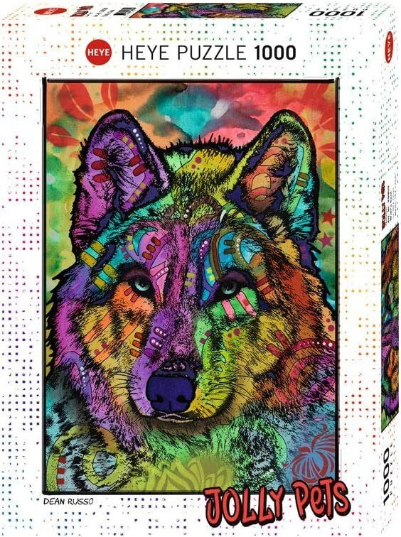 [จิ๊กซอว์พร้อมส่ง ขายดี] HEYE - Jigsaw Jolly Pets : Wolf's Soul by Dean Russo ขนาด 1000 ชิ้น