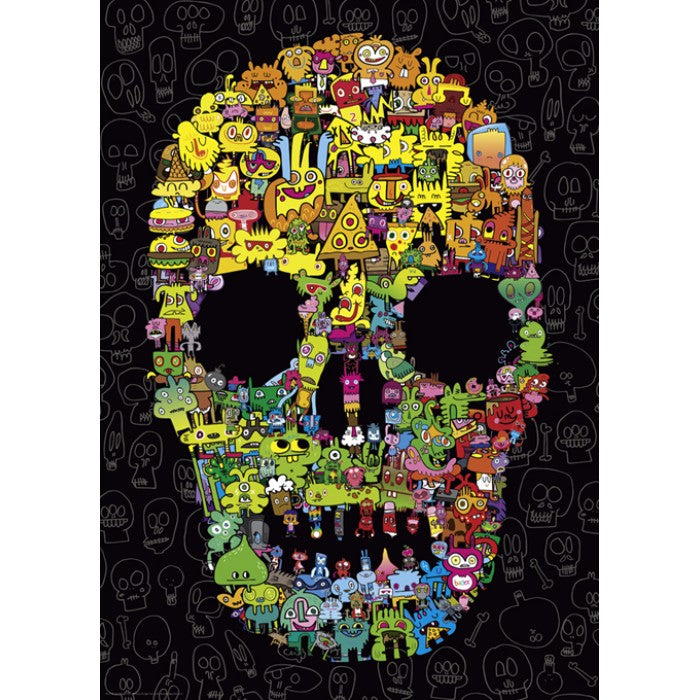 [จิ๊กซอว์พร้อมส่ง ขายดี] HEYE - Jigsaw Doodle Skull by Jon Burgerman ขนาด 1000 ชิ้น
